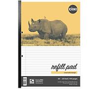 Rhino A4 Refill Pad 400 Page Feint Ruled 8mm With Margin (Pack 5) - V4DCFM-0