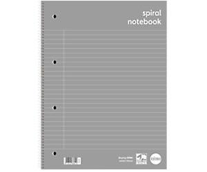 Rhino Notebook A4+ Ruled Spiral Bound Side Bound Art Silk Soft Cover White Perforated 140 Pages Pack 5