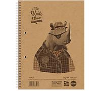 Rhino Notebook A4+ Ruled Wire Side Bound Hardback White 160 Pages 80 Sheets Pack of 5