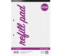 Rhino Notebook A4 Squared Soft Cover WhiteHAQ-6 80 Sheets Pack of 6