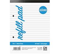 Rhino Notebook A5 Ruled Soft Cover WhiteH5F-0 60 Sheets Pack of 6