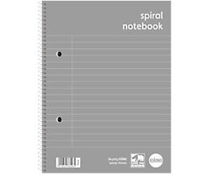Rhino Notebook A5+ Ruled Spiral Bound Side Bound Art Silk Soft Cover White Perforated 160 Pages Pack 5