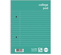 Rhino Notebook A5+ Ruled Spiral Bound Side Bound Laminated Board Soft Cover White Perforated 140 Pages Pack 10