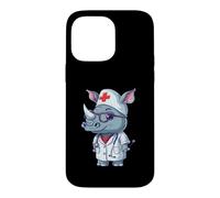 Rhino Nurse Medical Rhino Rhinoceros Lover Stethoscope Case for iPhone 14 Pro Max