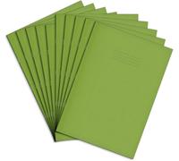 Rhino Oversized Exercise Books, 40-Page / 7mm Squared Paper Notebook, 10-Pack, 13 x 9 Writing Book, Office & School Stationery Supplies, Light Green