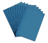 Rhino Oversized Exercise Books, 40 Page / 8mm Lined Paper Notebook, 10 Pack, 13 x 9 Writing Book, Office & School Stationery Supplies, Light Blue