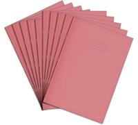 Rhino 13 x 9 A4+ Oversized Exercise Book 40 Page Ruled 8mm Pink (Pack 100) - VDU024-150-8