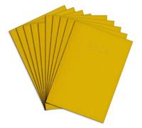 Rhino Oversized Exercise Books, 76 Page / 8mm Lined with Margin Paper Notebook, 50 Pack, 13 x 9 Writing Book, Office & School Stationery Supplies, Yellow