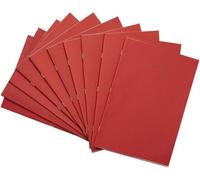 Rhino 13 x 9 Oversized Exercise Books, 80 Page, Red, 10mm Squared Pages (Pack 50)