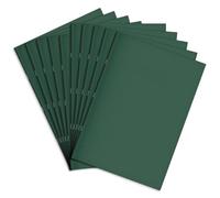 Rhino Oversized Exercise Books, 80 Page / 8mm Lined with Margin Paper Notebook, 10 Pack, 13 x 9 Writing Book, Office & School Stationery Supplies, Dark Green