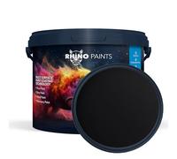 RHINO PAINTS Concrete Floor Paint from, Quick 3 hour Dry, Extremely Durable Industrial Grade Coating (Black 10L)