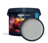 RHINO PAINTS Concrete Floor Paint from, Quick 3 hour Dry, Extremely Durable Industrial Grade Coating (Light Grey 10L)