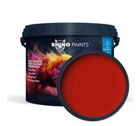 RHINO PAINTS Heavy Duty Concrete Floor Paint, Quick 3 hour Dry, Extremely Durable Industrial Grade Coating (Coral Red 10L)