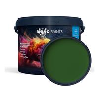 RHINO PAINTS Heavy Duty Concrete Floor Paint, Quick 3 hour Dry, Extremely Durable Industrial Grade Coating (Mid Green 10L)