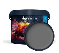 RHINO PAINTS Heavy Duty Concrete Floor Paint, Quick 3 hour Dry, Extremely Durable Industrial Grade Coating (Mid Grey 10L)