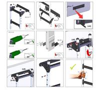 Rhino Peugeot Expert Rear Door Ladder For 2016+ (H1 Roof) Models - (Bl6-Lk23)