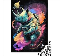 Rhino Playful Paper 1000 Pieces Jigsaw Puzzle for Adults Creative Rectangular Puzzle Brain Exercise Challenge Game 1000pcs (38x26cm)