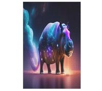 Rhino Puzzles 1000 Pieces Wooden Jigsaw Puzzle for Adults Brain Exercise Challenge Game Gift for Kids Children Jigsaws 78×53cm