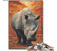 Rhino Puzzles for Adults 1000 Pieces, Toys Educational Games Stress Relieving Wishlist with Santa Claus (26x38cm)