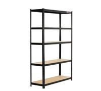 Rhino Racking 180 X 120 X 40Cm - Black - 5 Tier Boltless Heavy Duty Garage Shelving Unit - 1000Kg Load Weight