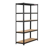 Rhino Racking 180 X 120 X 45Cm - Black - 5 Tier Boltless Heavy Duty Garage Shelving Unit - 1000Kg Load Weight