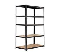 Rhino Racking 180 X 120 X 60Cm - Black - 5 Tier Boltless Heavy Duty Garage Shelving Unit - 1000Kg Load Weight