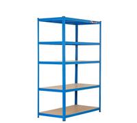 Rhino Racking 180 X 120 X 60Cm - Blue - 5 Tier Boltless Heavy Duty Garage Shelving Unit - 1000Kg Load Weight