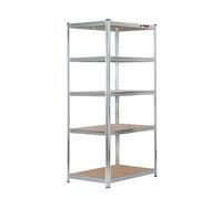 Rhino Racking 180 X 90 X 60Cm - Galvanised - 5 Tier Boltless Heavy Duty Garage Shelving Unit - 1000Kg Load Weight