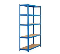 Rhino Racking 2 Bays - 180 X 120 X 40Cm - Blue - 5 Tier Boltless Heavy Duty Garage Shelving Unit - 1000Kg Load Weight