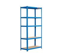 Rhino Racking 2 Bays - 180 X 90 X 40Cm - Blue - 5 Tier Boltless Heavy Duty Garage Shelving Unit - 1000Kg Load Weight