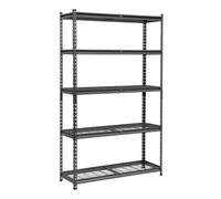 Rhino Racking 2 Bays - 183 X 120 X 40Cm - Black - 5 Tier Boltless Heavy Duty Wire Shelving Unit - 1000Kg Load Weight