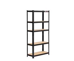 Rhino Racking - 2 Bays - 5 Tier Heavy Duty Garage Shelving Units - Black - 150x75x30cm - 200kg Load Weight Per Shelf - 1000kg per unit -