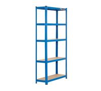 Rhino Racking 4 Bays - 180 X 90 X 30Cm - Blue - 5 Tier Boltless Heavy Duty Garage Shelving Unit - 1000Kg Load Weight