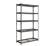 Rhino Racking 4 Bays - 183 X 120 X 45Cm - Black - 5 Tier Boltless Heavy Duty Wire Shelving Unit - 1000Kg Load Weight