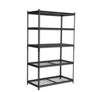 Rhino Racking 4 Bays - 183 X 120 X 60Cm - Black - 5 Tier Boltless Heavy Duty Wire Shelving Unit - 1000Kg Load Weight