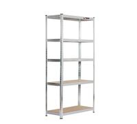 Rhino Racking 5 Bays - 180 X 90 X 40Cm - Galvanised - 5 Tier Boltless Heavy Duty Garage Shelving Unit - 1000Kg Load Weight