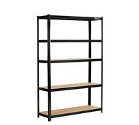 Rhino Racking - 5 Tier Heavy-Duty Industrial Storage Shelves - Black - 180x120x40cm
