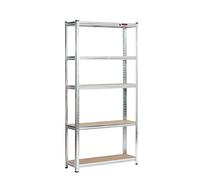 Rhino Racking - 5 Tier Heavy-Duty Industrial Storage Shelves - Galvanised - 180x90x30cm