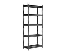 Rhino Racking 6 Bays - 152 X 75 X 30Cm - Black - 5 Tier Boltless Heavy Duty Wire Shelving Unit - 1000Kg Load Weight