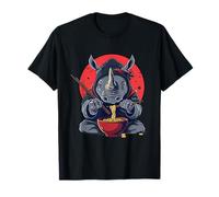 Rhino Ramen Anime Kawaii Ninja Rhino Eating Ramen Noodles T-Shirt