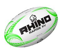 Rhino Rapide Xv Rugby Ball White/green (3)