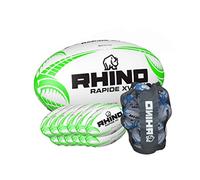 Rhino Rapide XV Rugby Balls Qty12 With FREE Ball Bag (Size 4)