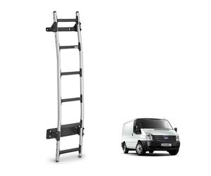 Rhino Rear Door Ladder for Ford Transit Van - Fits 2000-2014 [Low Roof]? 6 Anti-Slip Steps ? 120kg Support