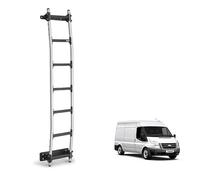Rhino Rear Door Ladder for Ford Transit Van - Fits 2000-2014 [Medium Roof] ? 7 Anti-Slip Steps ? 120kg Support