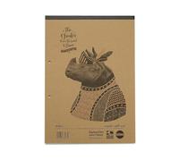 RHINO Recycled A4 Refill Pad, Writing Pad, 160 Page / 8mm Lined with Margin, 5 Pack, White Hole Punched Top Binding Writing Paper, Office & School Stationery Supplies