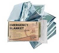 Rhino Rescue Emergency Blanket 1.6*2.1m Space Mylar Thermal for Outdoors, Hiking, Survival Blanket 10pc