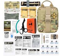 RHINO RESCUE First Aid Kit, Molle IFAK Medical Pouch for Tactical, Car, Camping, Travel, Hiking, Camouflage