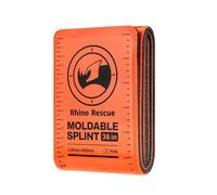 RHINO RESCUE First Aid Moldable Splint 36" X 4.3" Orange-Gray (1, Folded) | Lightweight Aluminum Splint Emergency Supplies Keep Bones in Position for Hiking, Sports, Vehicle, Military, HSA/FSA Approved