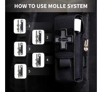 Rhino Rescue Tactical Tourniquet Pouch Holder Molle Tourniquet Case Trauma Medical Shear IFAK Pouch Black