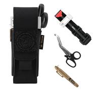 RHINO RESCUE Tourniquet Holsters Pouch With Metal Tourniquet,Scissors, Tactical Tourniquet Holder Molle Pouch Camping Black